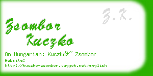 zsombor kuczko business card