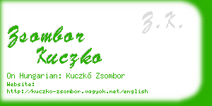 zsombor kuczko business card